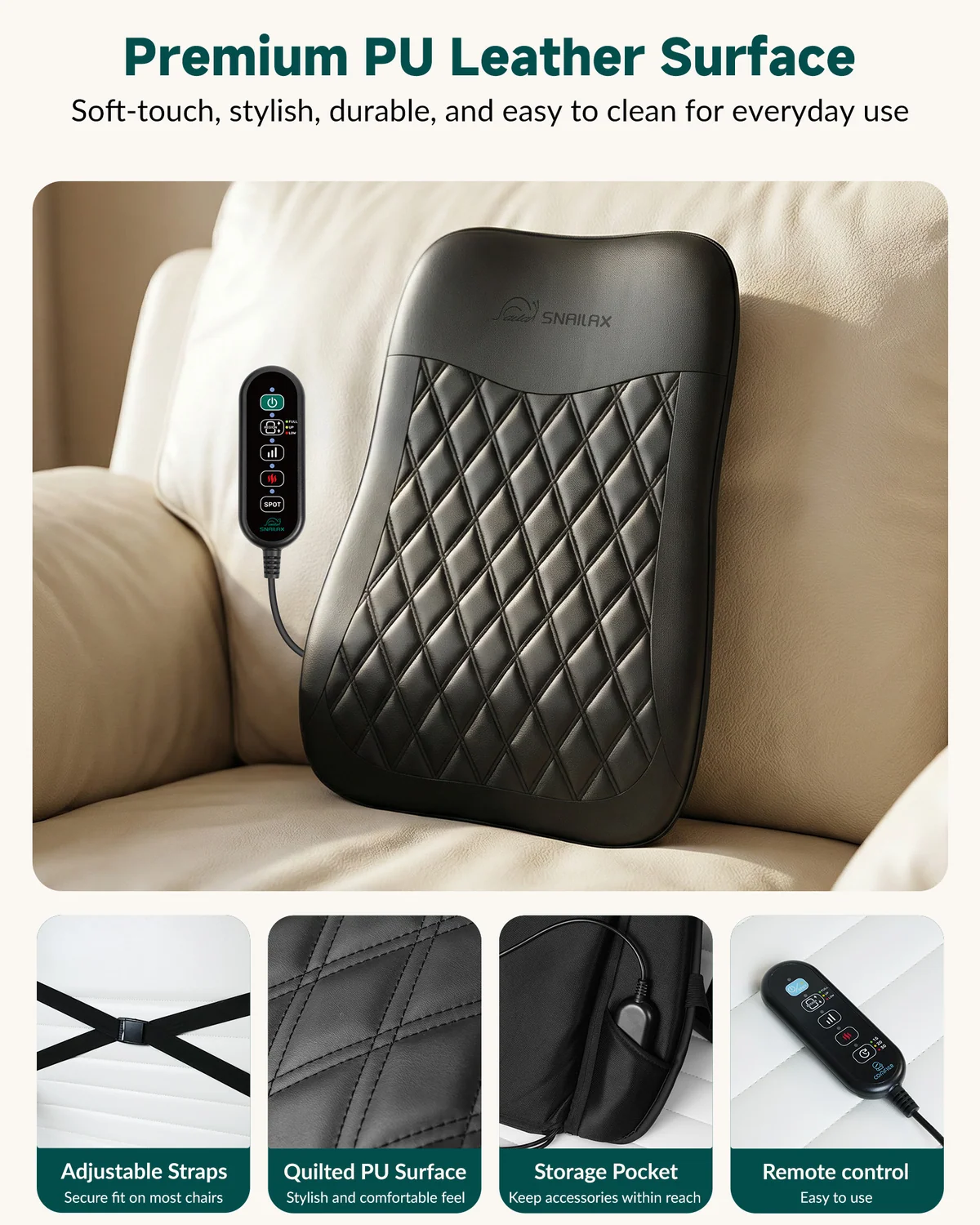 Premium Diamond-Quilted Leather